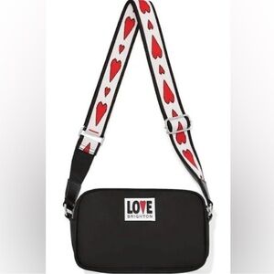 NWOT Brighton Love Essentials Crossbody Bag with Heart Strap